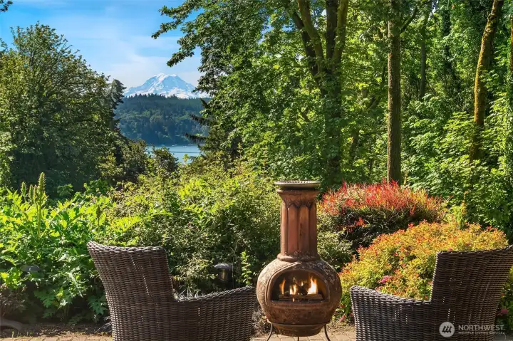 Fire pit with a view. A compelling spot to stop and savor the sounds and sights of nature.