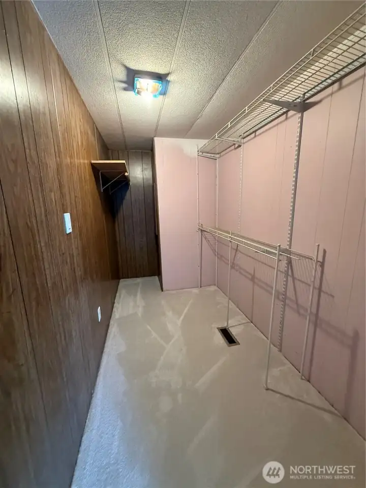 Primary closet walk in