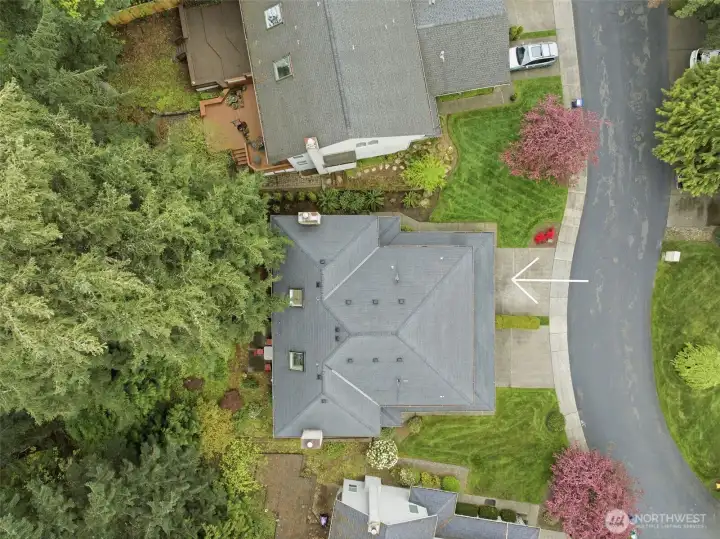 Aerial view of home