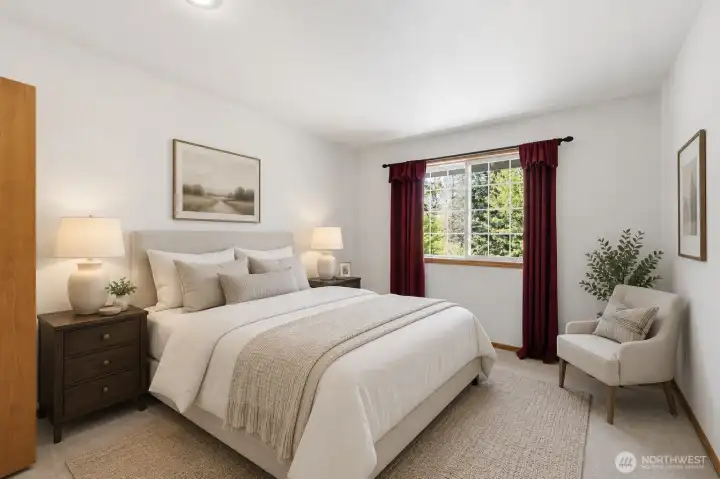 Guest Room - virtually staged