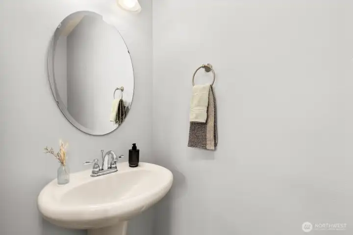 Main level powder room.