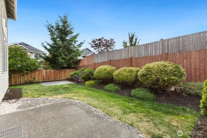 Fully fenced and private.