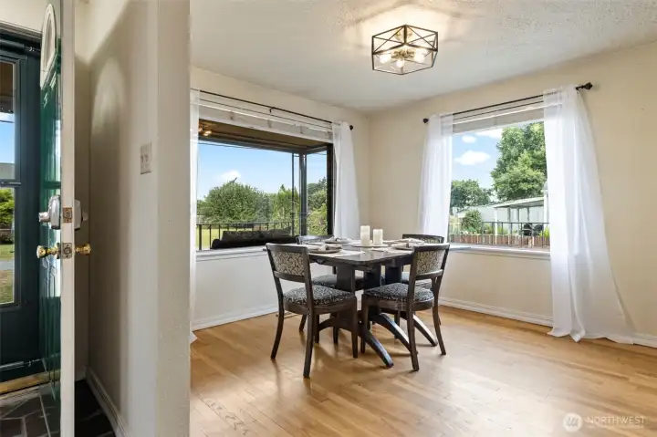 Dining room with natural light
