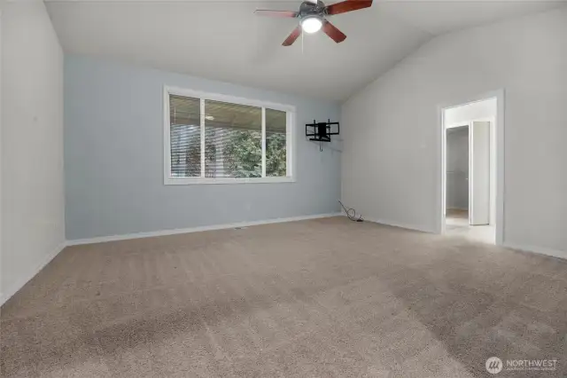 Another view of the master bedroom with the on-suite through the door.