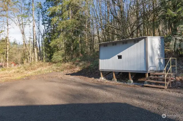 Upper parking area & chicken coop