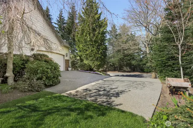 2 Car Garage and Driveway With Extra Parking