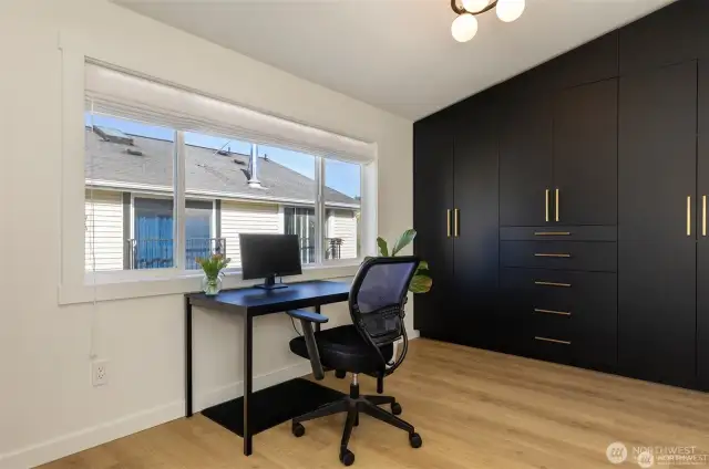 Second bedroom has built in closets.
