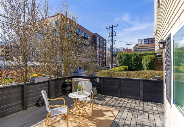 Large private deck