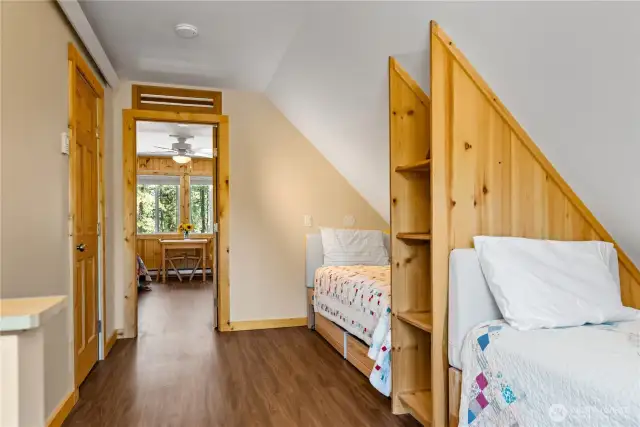 upstairs guest qtrs & full bath encourages fun & games for all who visit! Relax,