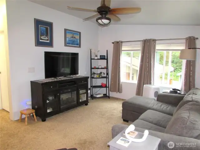 Living room with family room to left of photo.