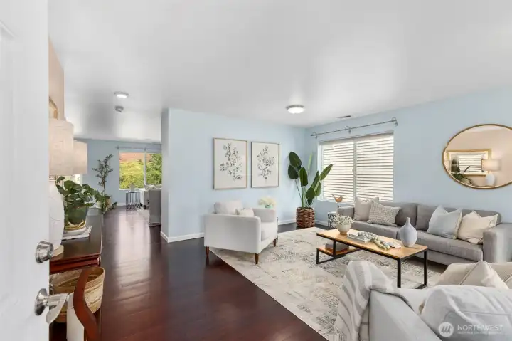 Hall to Family room.