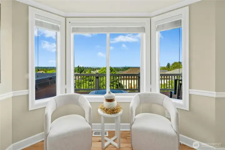 Sitting area in Owner Suite on MAIN FLOOR