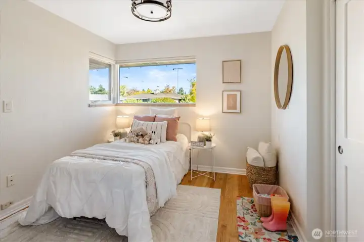 A third bedroom on the main floor makes it an ideal layout.
