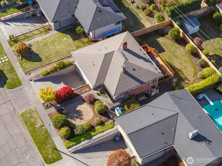 Seen from above, the landscape design works so well and the new fence is great.