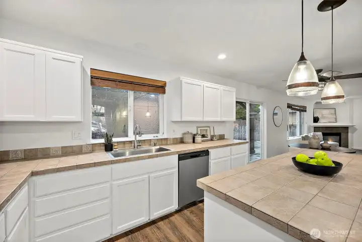 Window faces backyard so you can overlook what's happening