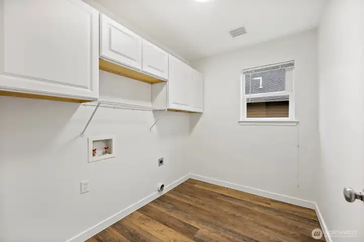 Generous size laundry room