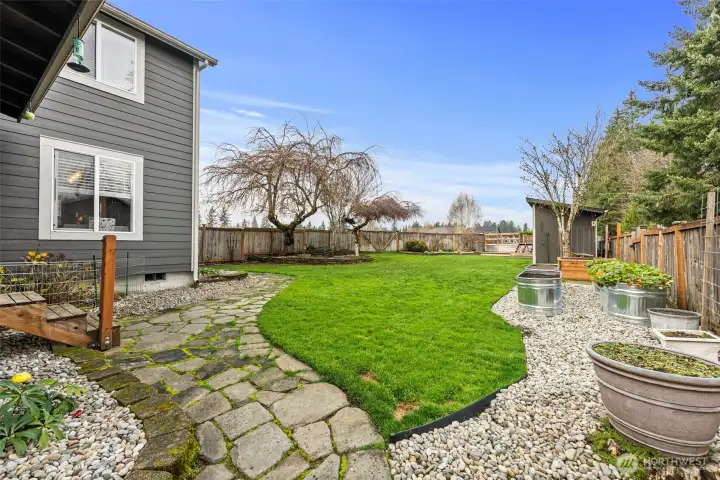 Large, fully fenced backyard with room for all of your hobbies!