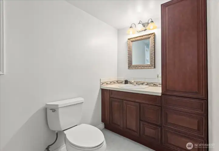 Upper stairs bathroom.