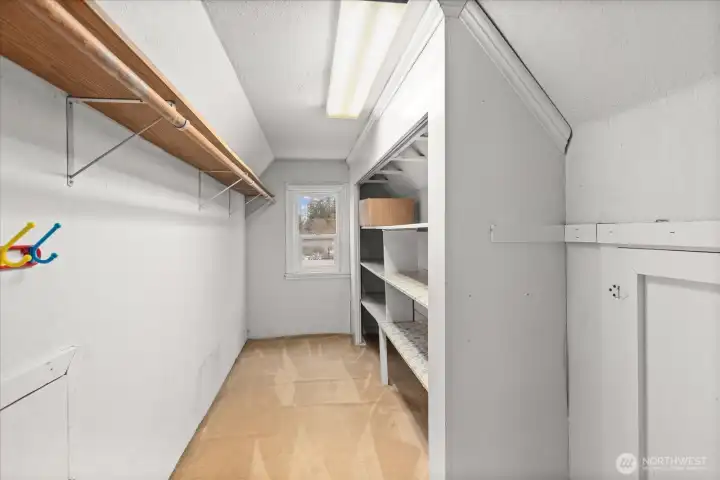 Second bedroom hosts large walk-in closet.