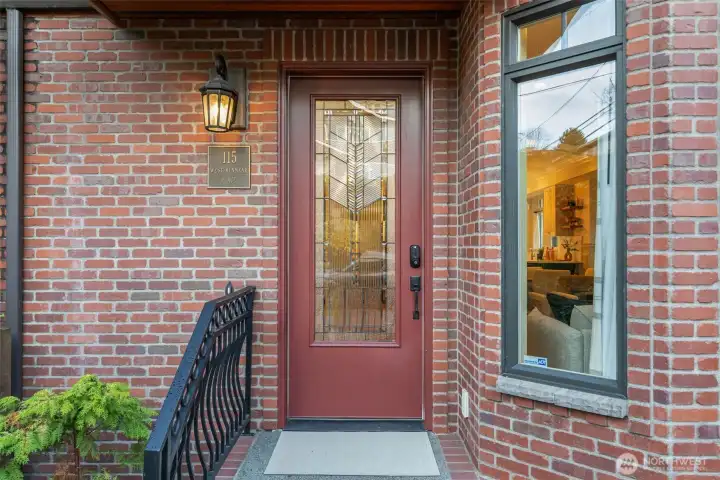 Very welcoming front entry.