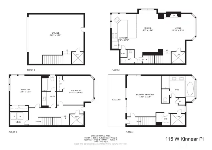 Floorplan: 115 W Kinnear Place