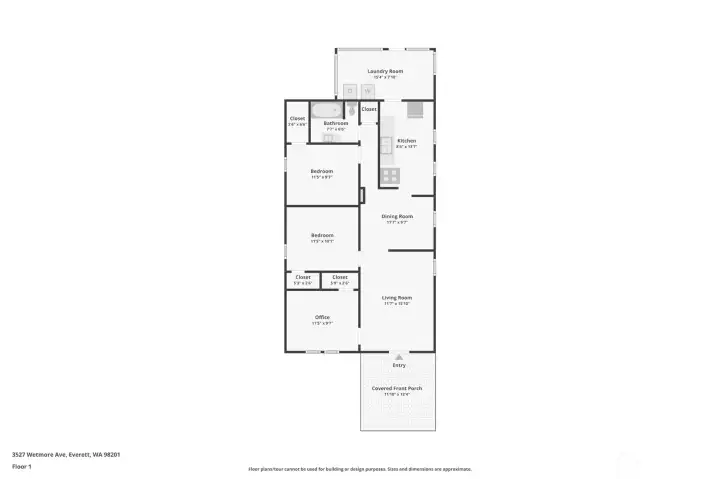 Floor plan - 3 bedroom unit