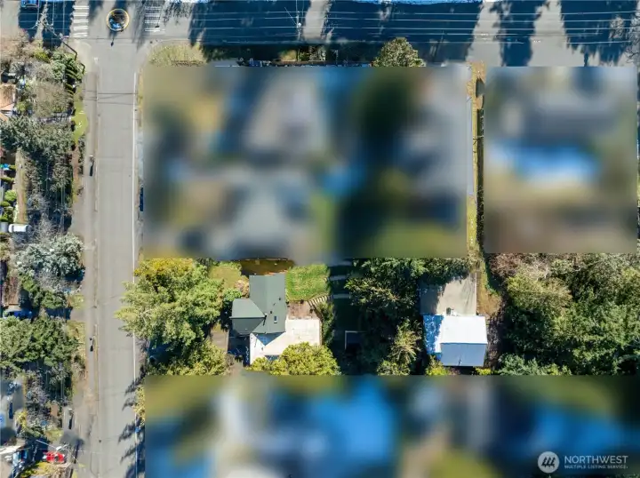 Highlighted lot with easement