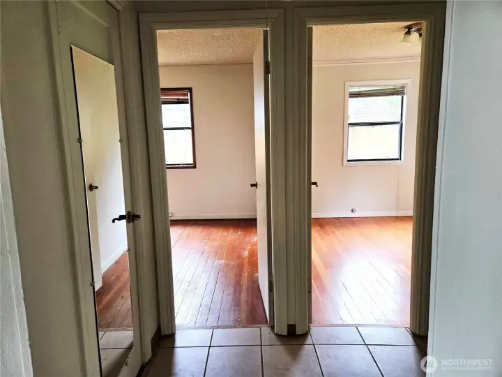 Original hardwood floors in bedrooms