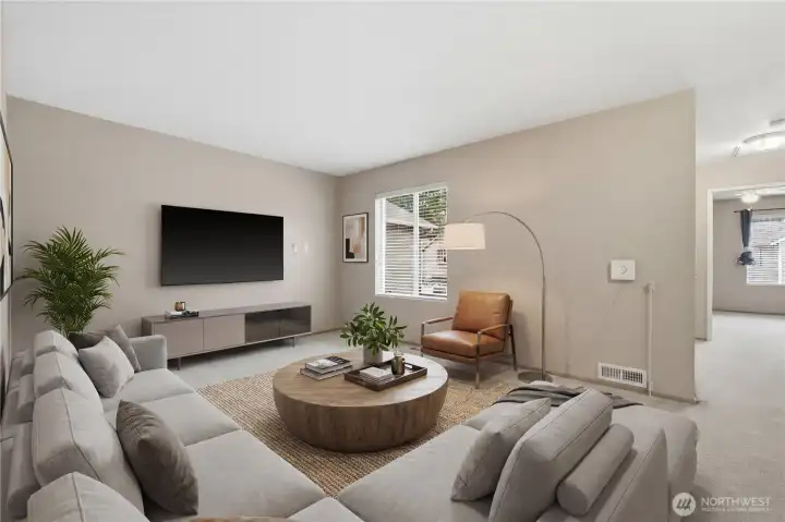 The bonus room is an ideal space for media, recreation, or relaxation.