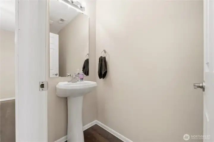 Half bath on the main level.