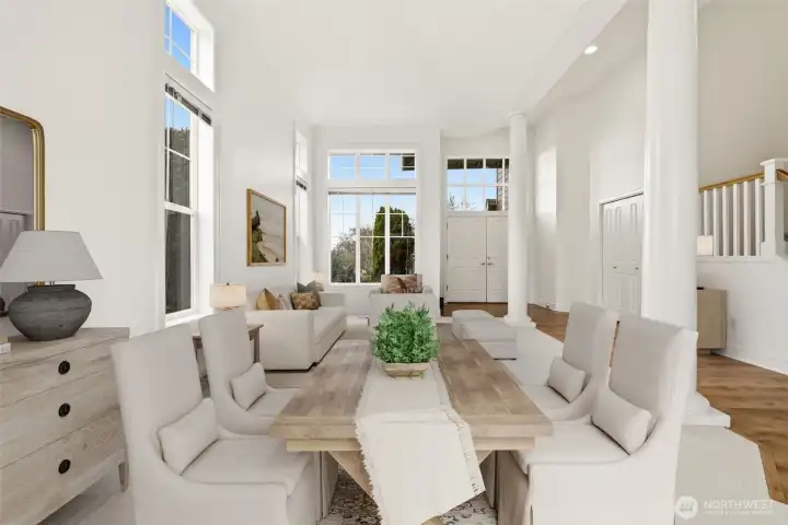 Open concept layout connects living, dining, and kitchen spaces beautifully