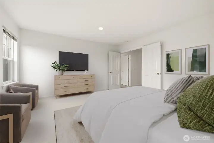 Generously sized secondary bedroom perfect for guests or home office