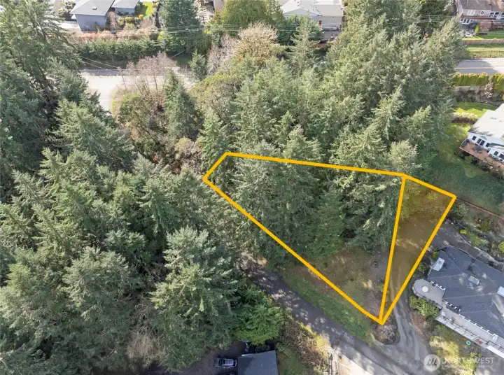 Triangular area nearest the house is the approximate portion of the vacant lot that will be removed through BLA prior to closing.   Lines are approximated, buyer to verify to own satisfaction.