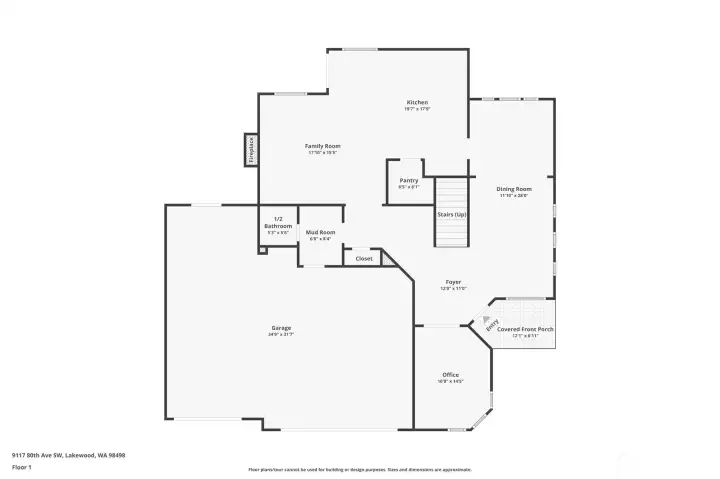 Level 1 - Living Area and Office