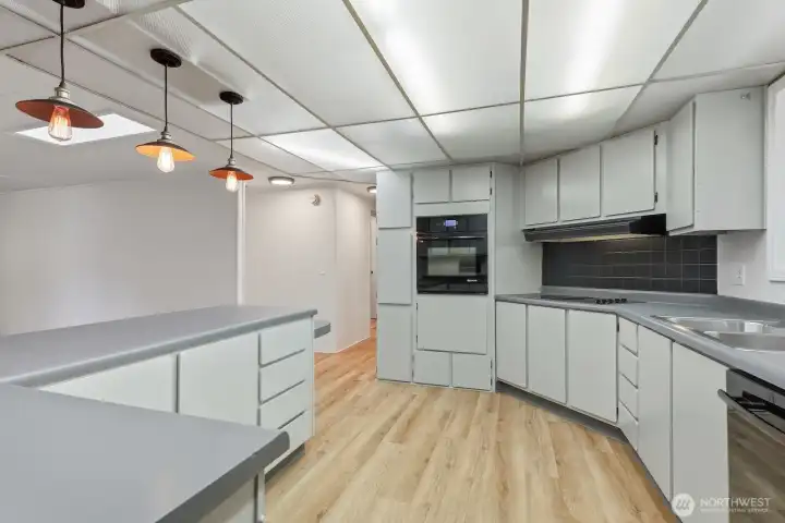 Easy access to the dining room and open living room from the kitchen