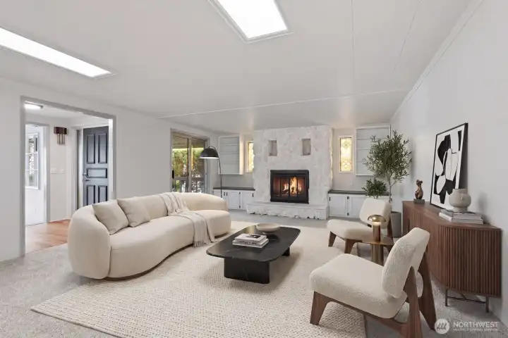 Virtually staged, don't miss the wood burning fireplace