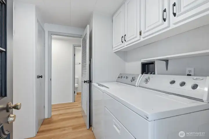 Washer and dryer stay for the new owner