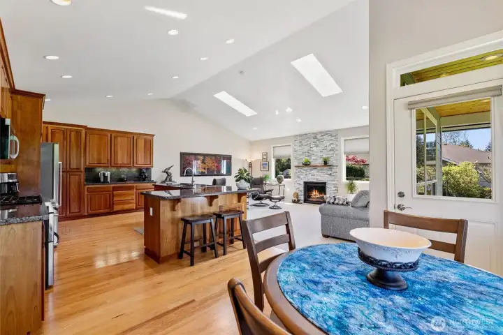Kitchen Nook Open to the Kitchen and Family Room