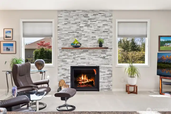 Stunning New Fireplace and Surround