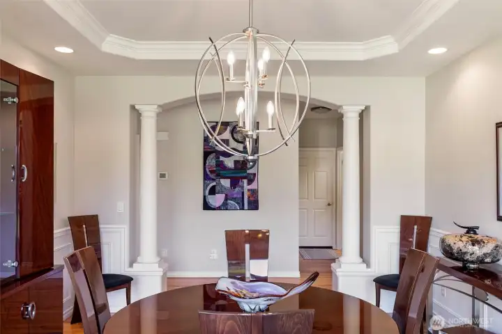 New Chandelier in the Formal Dining Room
