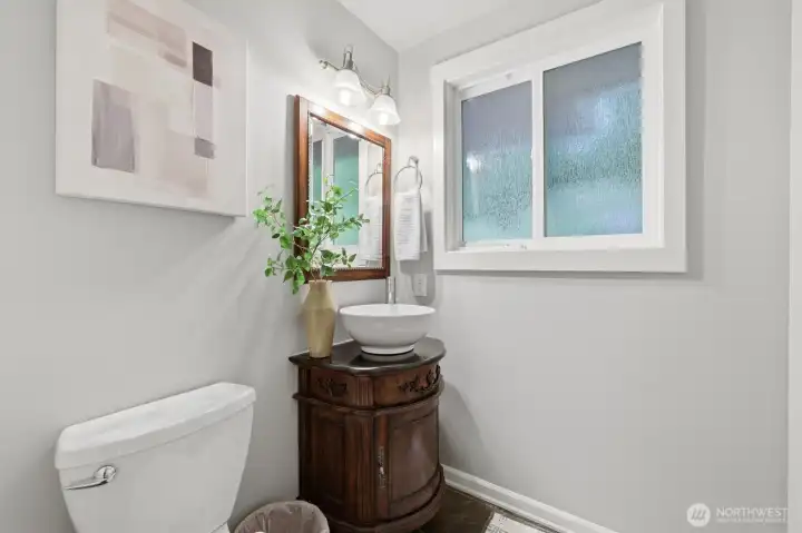 Main floor half bath.
