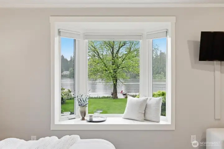 Lake views from the Primary suite.