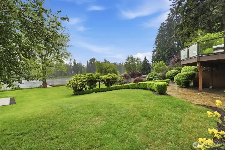 Lush rolling lawn.