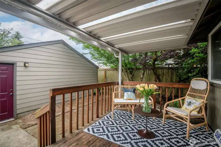 Cutest covered back deck