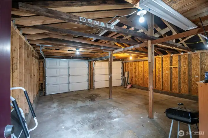 2 car garage w/ auto doors