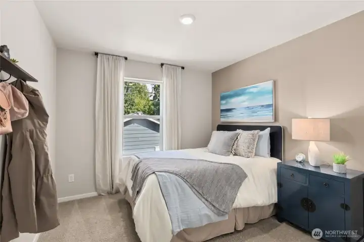 This room has plenty of space for a double bed, could be a guest room. Pictures are for representation only colors and options will vary.