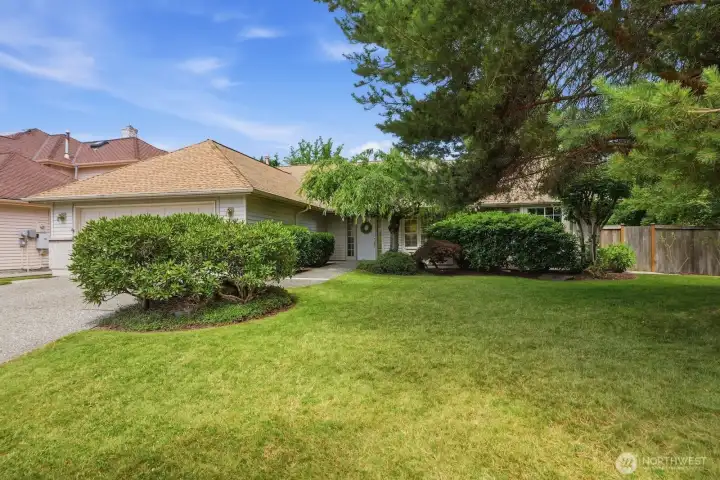 Mature landscaping
