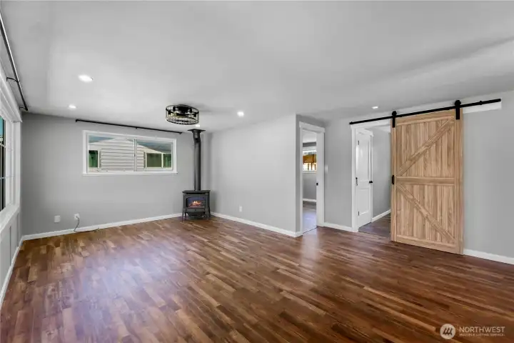 Enter the home into main living, dining and kitchen area.