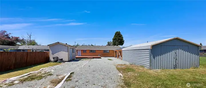 View of home and yard from lot line