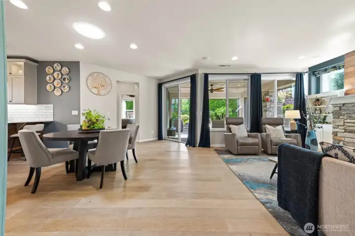 dining area sits at the heart of the home
